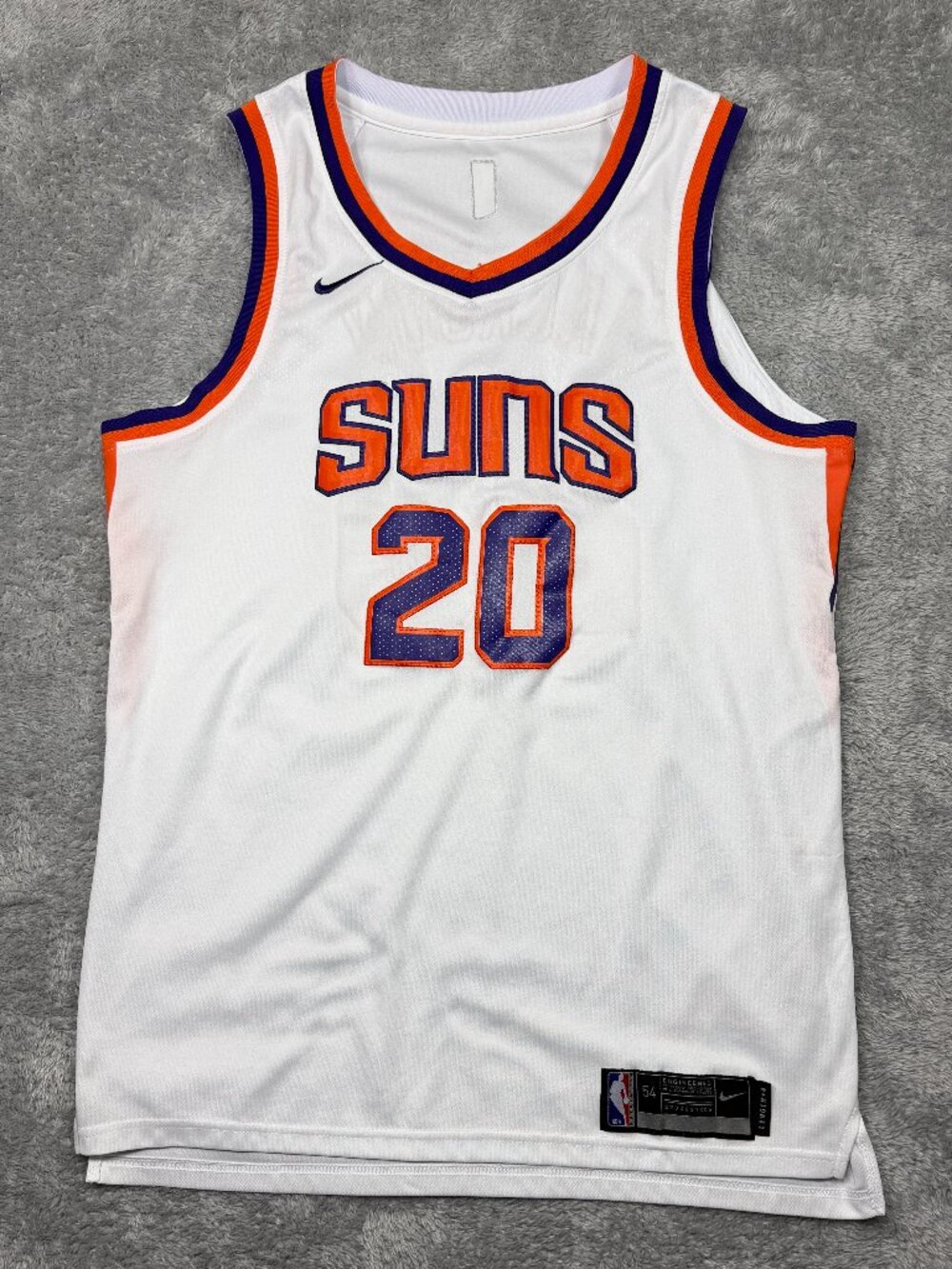 Nike Phoenix Suns Jersey Mens 54 White Engineered Length +4 Josh Jackson #20